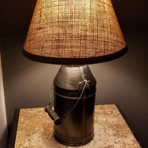 Rustic Industrial Lamp | Milk Can Desk Lamp | Ind